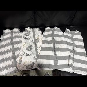 Burt's Bees Baby Gray and White Sleep Sacks